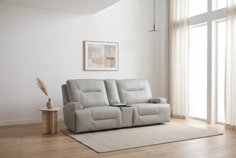 Atlas Fog Zero Gravity Power Reclining Sofa w/ Fridge by Ornate Furniture