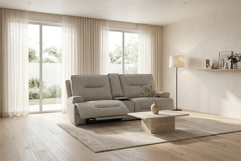 Atlas Fog 2-Piece Power Reclining Sofa Set by Ornate Furniture