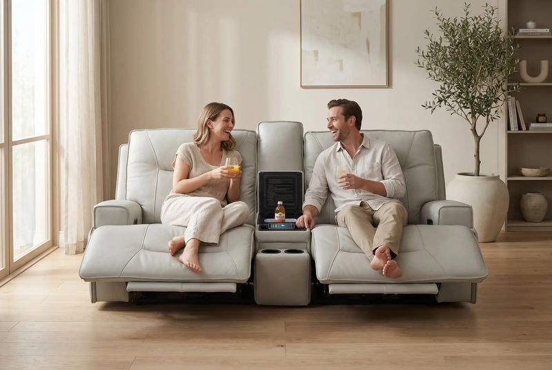 Atlas Fog 3-Piece Power Reclining Living Room Set by Ornate Furniture