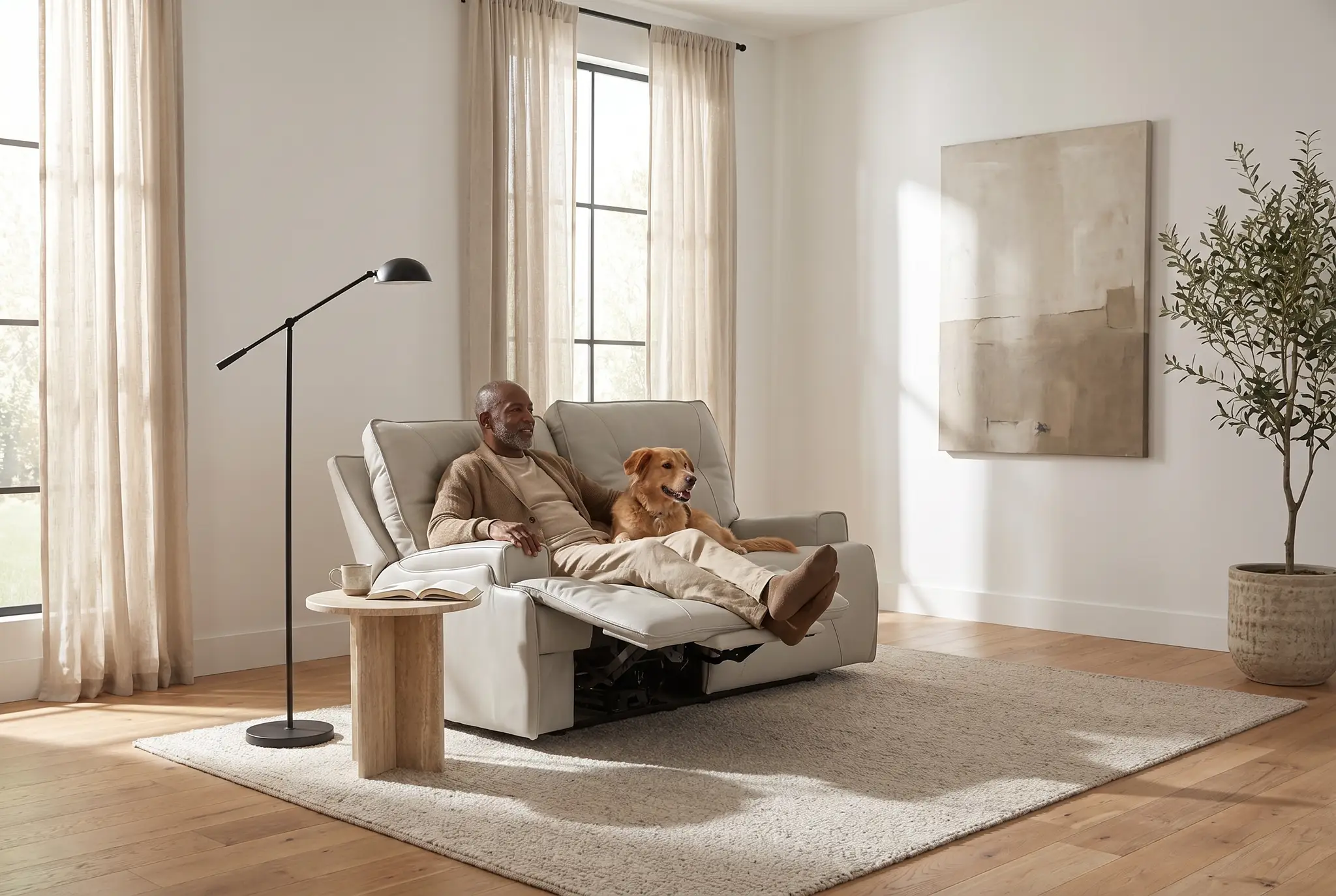 Atlas Fog 3-Piece Power Reclining Living Room Set by Ornate Furniture