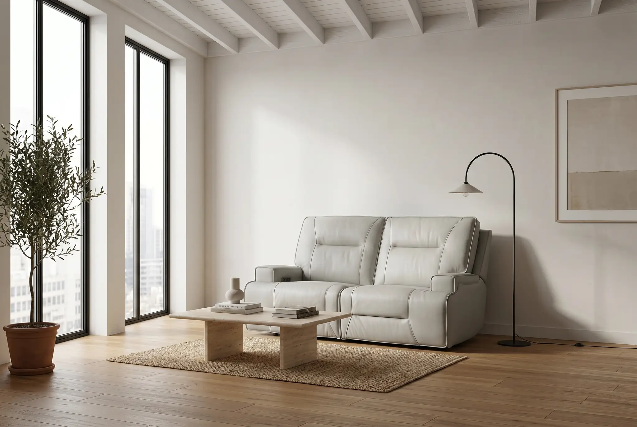 Atlas Fog 3-Piece Power Reclining Living Room Set by Ornate Furniture