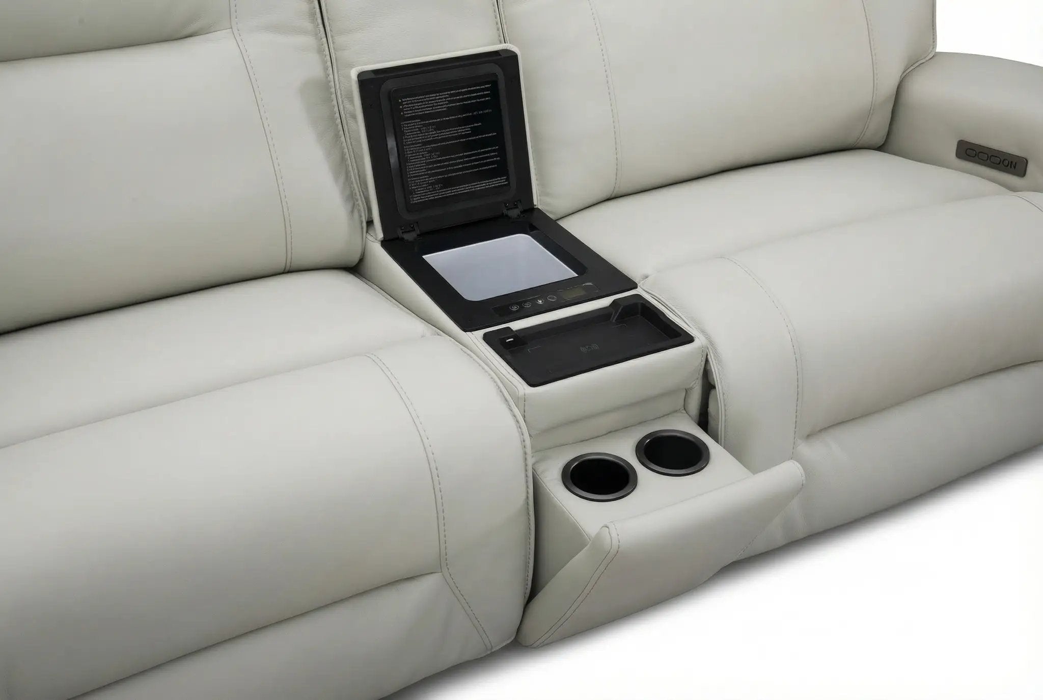 Atlas Fog Zero Gravity Power Reclining Sofa w/ Fridge by Ornate Furniture