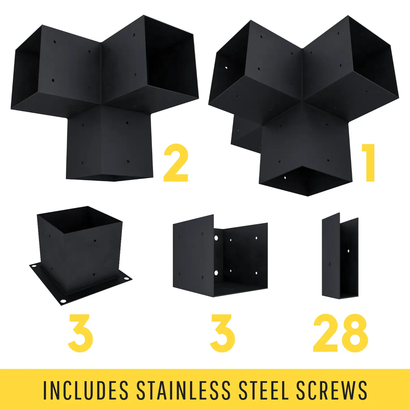 DIY Pergola Bracket Kit for an Attached Pergola With Slatted Roof - Any Size Up to 24' x 12' by Zen Pergolas