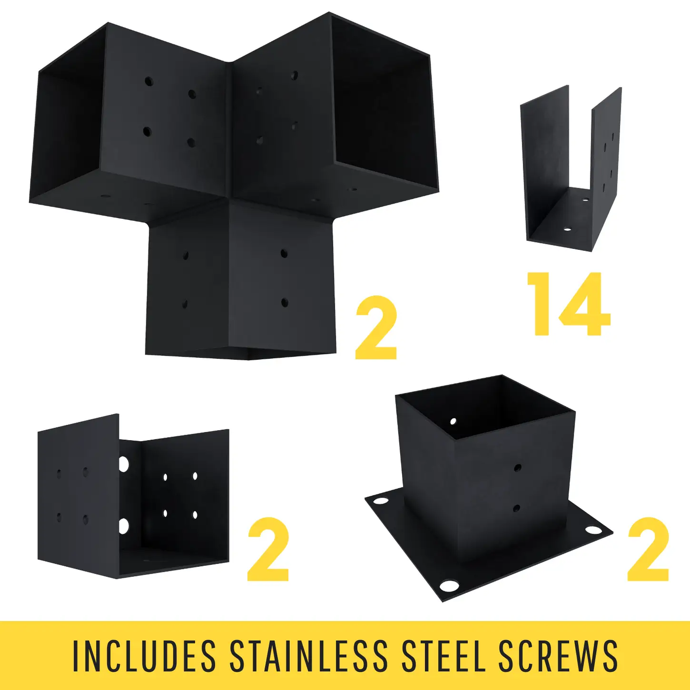 DIY Pergola Bracket Kit for an Attached Pergola With Roof Rafters - Any Size Up to 12' x 12' by Zen Pergolas