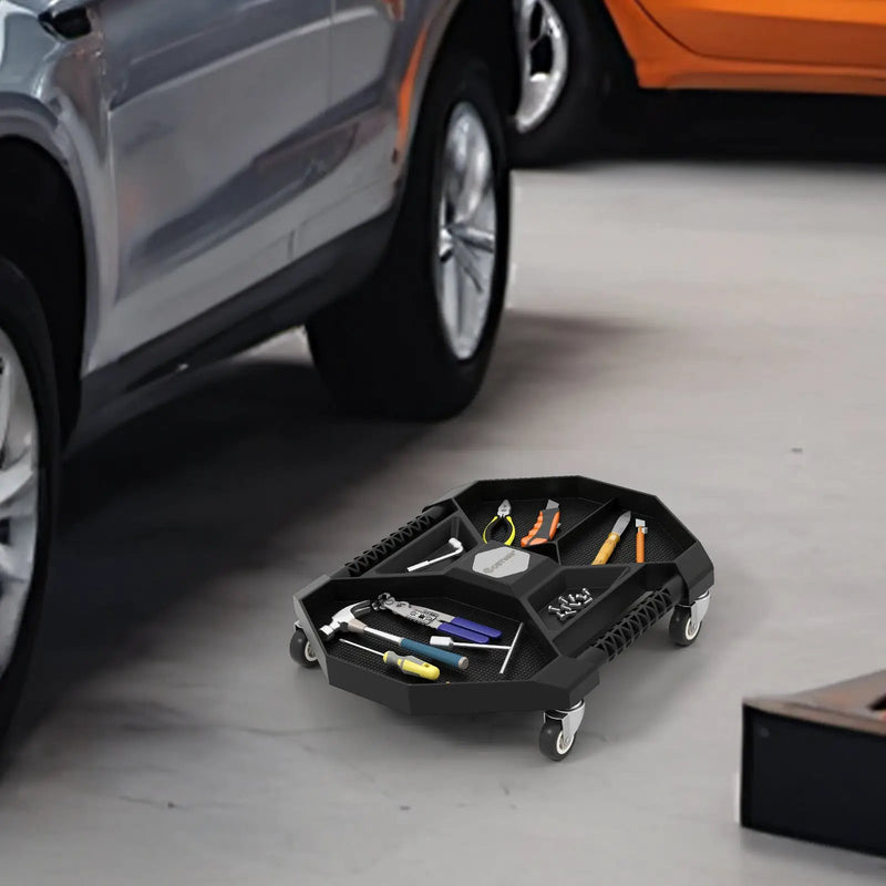 Automotive Rolling Tool Creeper with 4 Swivel Casters and 30 lbs Weight Capacity-Black by DirectDeals