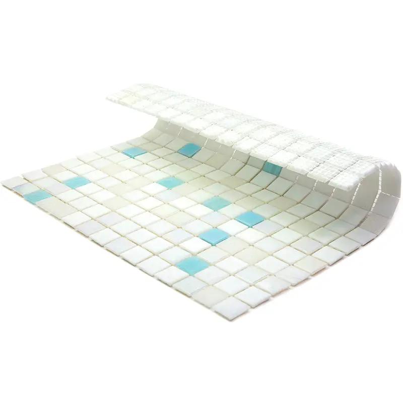 Cotton White 12x12 Glossy Glass Uniform Square Mosaic Tile (20 pack, 20 sq ft/case) by Apollo Tile