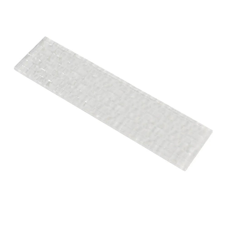 Pearl White 3x12 Textured Glossy Subway Glass Tile (20 pack, 5 sq ft/case) by Apollo Tile