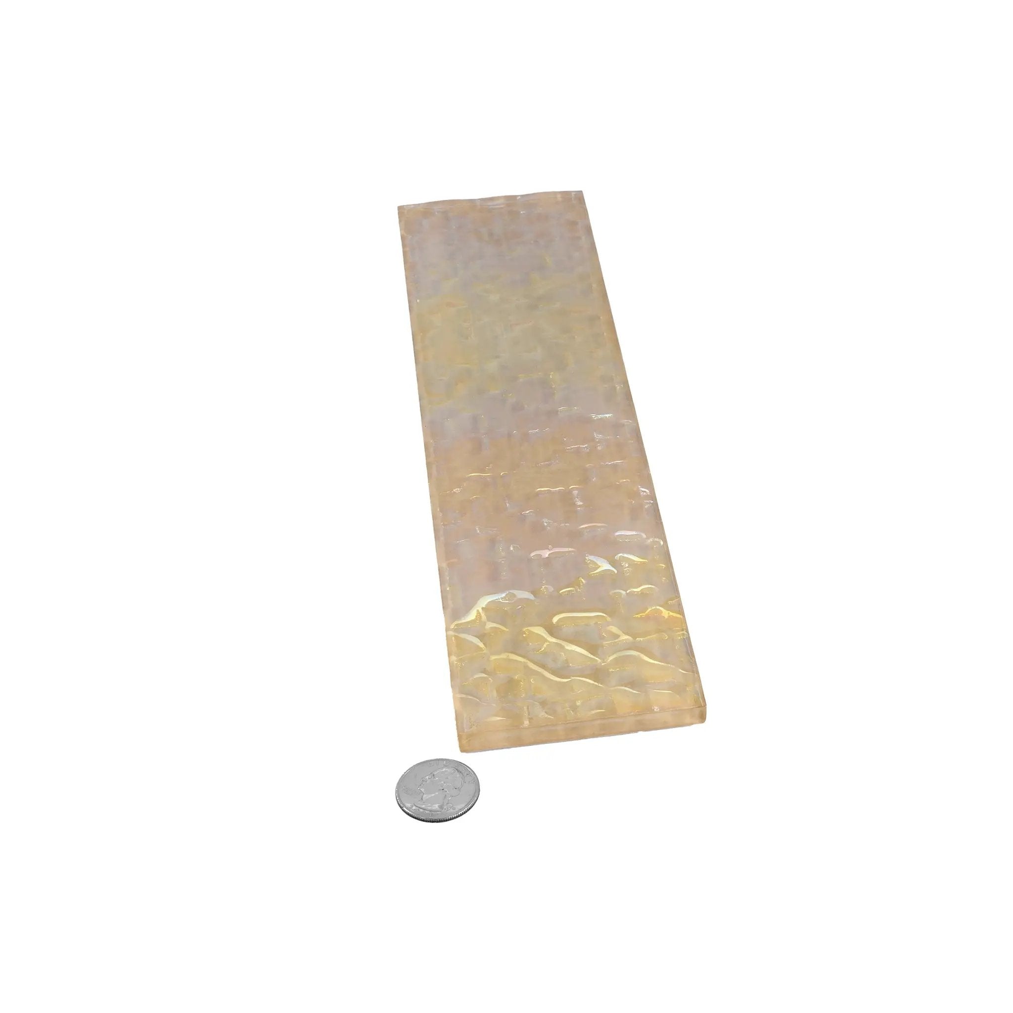 Champagne Gold 3x12 Glossy Brick Glass Subway Tile (20 pack, 5 sq ft/case) by Apollo Tile