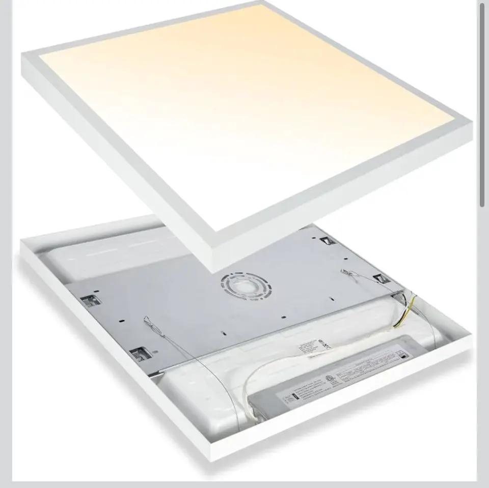 Open Box Mcacggo 2x2 FT Surface Mount LED Panel Light Dimmable & 3 Color Selectable 3000K/4000K/5000K - 40W 24x24 Inch LED Flush Mount Ceiling Light L by Selzalot