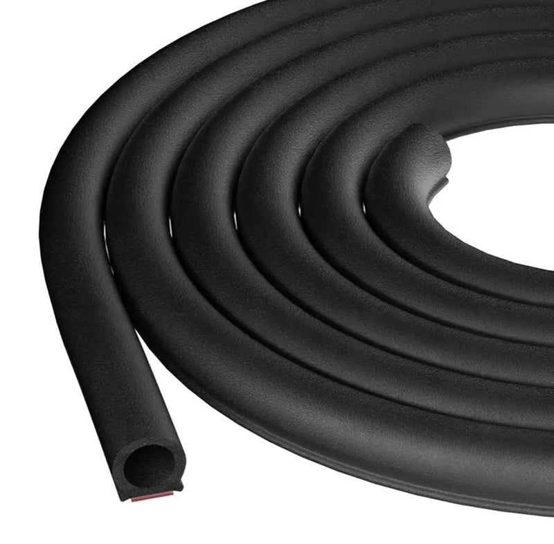 Hzetuu Automotive Weather Stripping Door Seal, 40 Ft Self Adhesive D Shaped Rubber Car Door Weather Stripping, Universal Thick Car Door Seal Strip for Door Frame for Auto Truck Rv Off Road Big Gap by Selzalot
