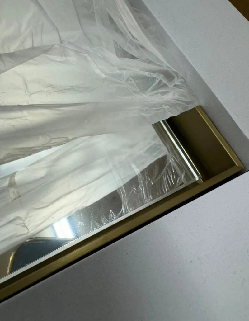 TETOTE Brushed Gold Bathroom Mirror 24 x 36 Inch Rectangle Gold Metal Framed Bathroom Vanity Mirror, Modern Farmhouse Rectangular Brass Frame Large Wa by Selzalot