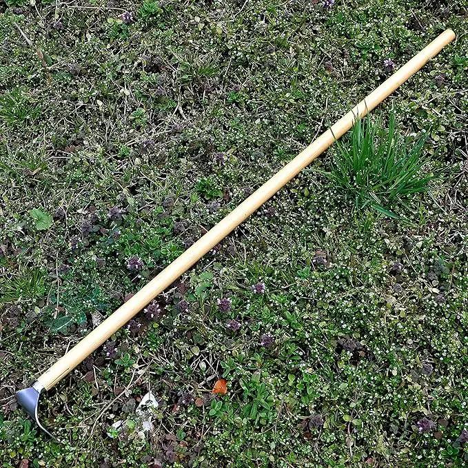 Garden Hoe Long Handle 43" Heavy Duty Japanese Stainless Steel, Made in JAPAN, Draw Hoe Weeding Tool, Stand Up Weeder Hand Tool by GreenHaven Gardens