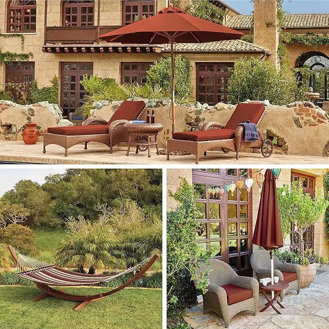 Classic Accessories Montlake Water-Resistant 19 x 20 x 4 Inch Patio Lounge Back Cushion, Heather Henna Red, Outdoor Loveseat Cushions by GreenHaven Gardens