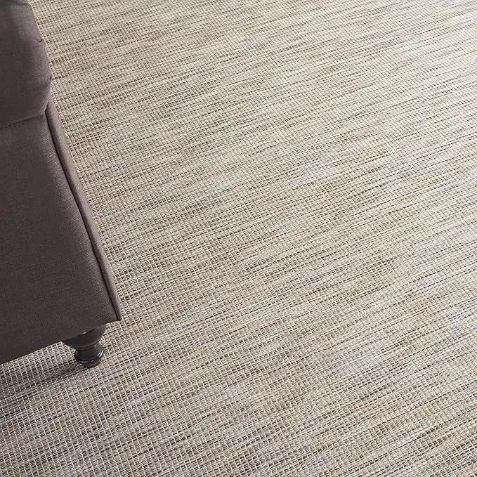 Nourison Positano Indoor-Outdoor Beige 4' x 6' Area Rug, Easy Cleaning, Non Shedding, Bed Room, Living Room, Dining Room, Backyard, Deck, Patio (4x6) by GreenHaven Gardens