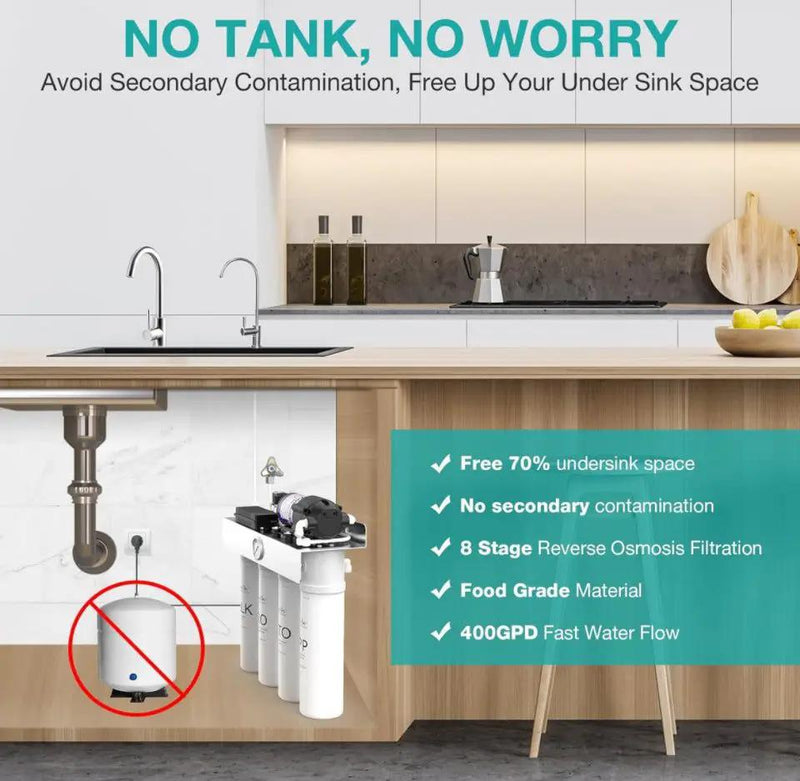 USED LIKE NEW SimPure Alkaline UV Reverse Osmosis System, NSF/ANSI 58 Certified, Tankless RO Water Filter System 400 GPD, pH+ Remineralization Water Filtration Unde by Selzalot