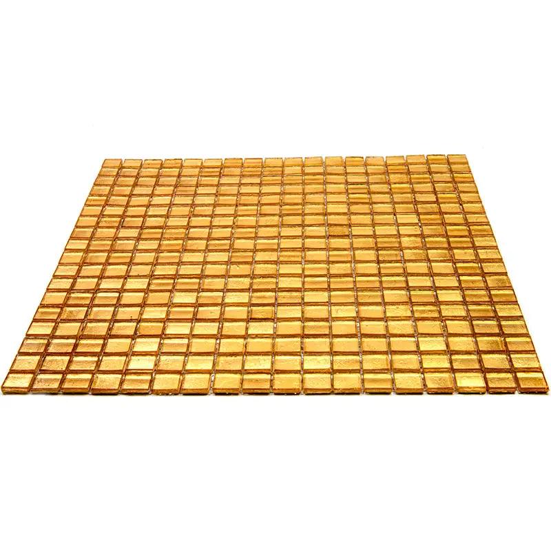 Gold Yellow 12x12 Glossy Uniform Square Glass Mosaic Tile (20 pack, 18.69 sq ft/case) by Apollo Tile