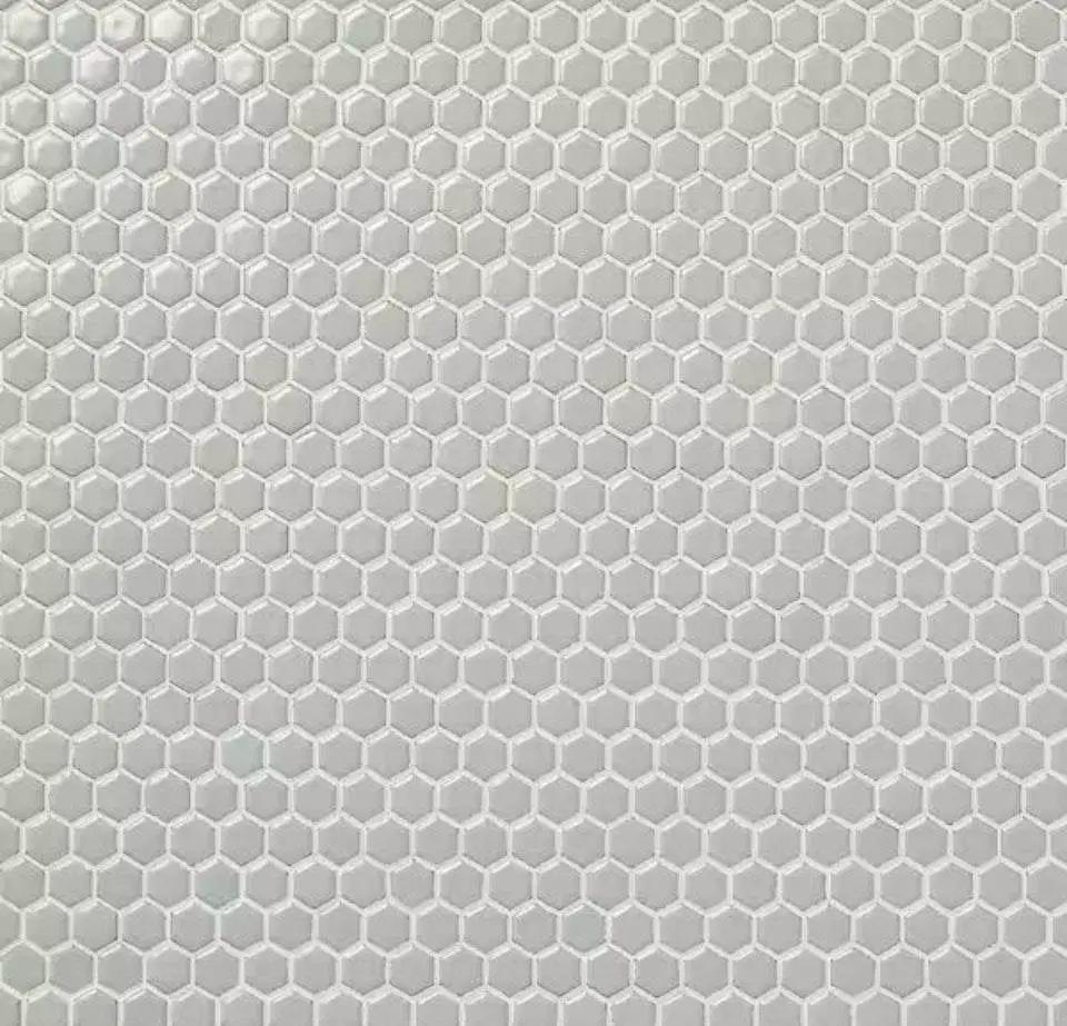 Open Box Bliss Edged Hexagon Sage 10.03 in. x 11.61 in. Tt Porcelain Floor and Wall Mosaic Tile (0.80 Sq. Ft./Each) by Selzalot
