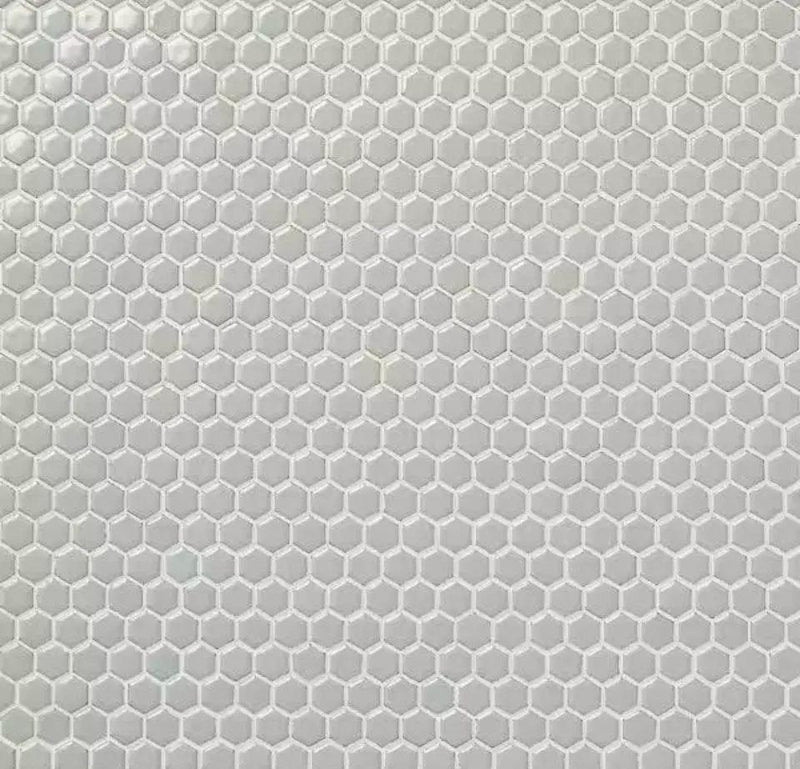 Open Box Bliss Edged Hexagon Sage 10.03 in. x 11.61 in. Tt Porcelain Floor and Wall Mosaic Tile (0.80 Sq. Ft./Each) by Selzalot