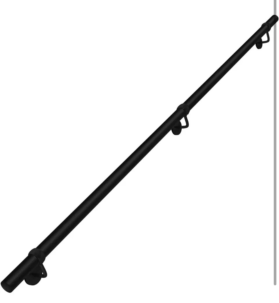 ROTHLEY 6.6 FT Industrial Handrails for Indoor Stairs: Modern Staircase Handrails Wall Mount Stair Handrail 1.6 Round Sturdy Pipe Hand Railings for St by Selzalot