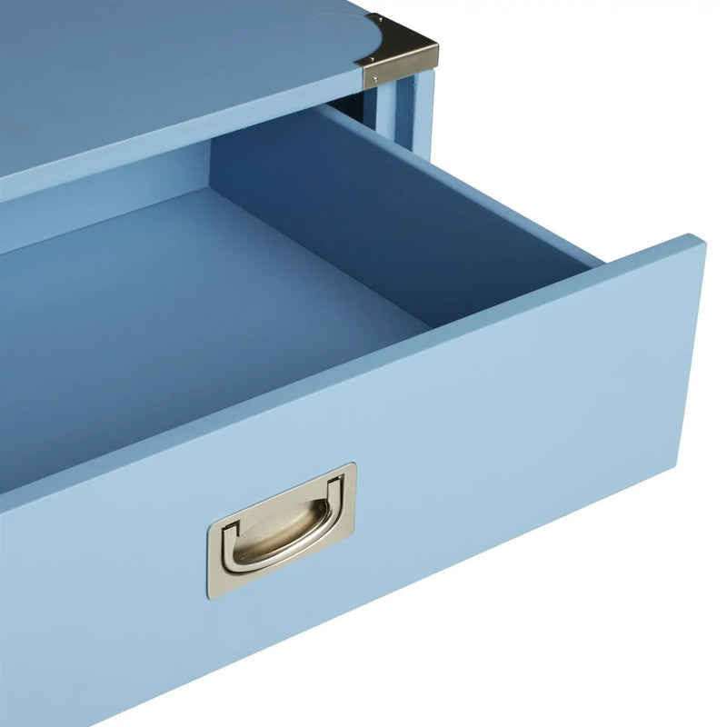 Modern 1-Drawer Bedroom Nightstand End Table in Blue Finish by HomePacific