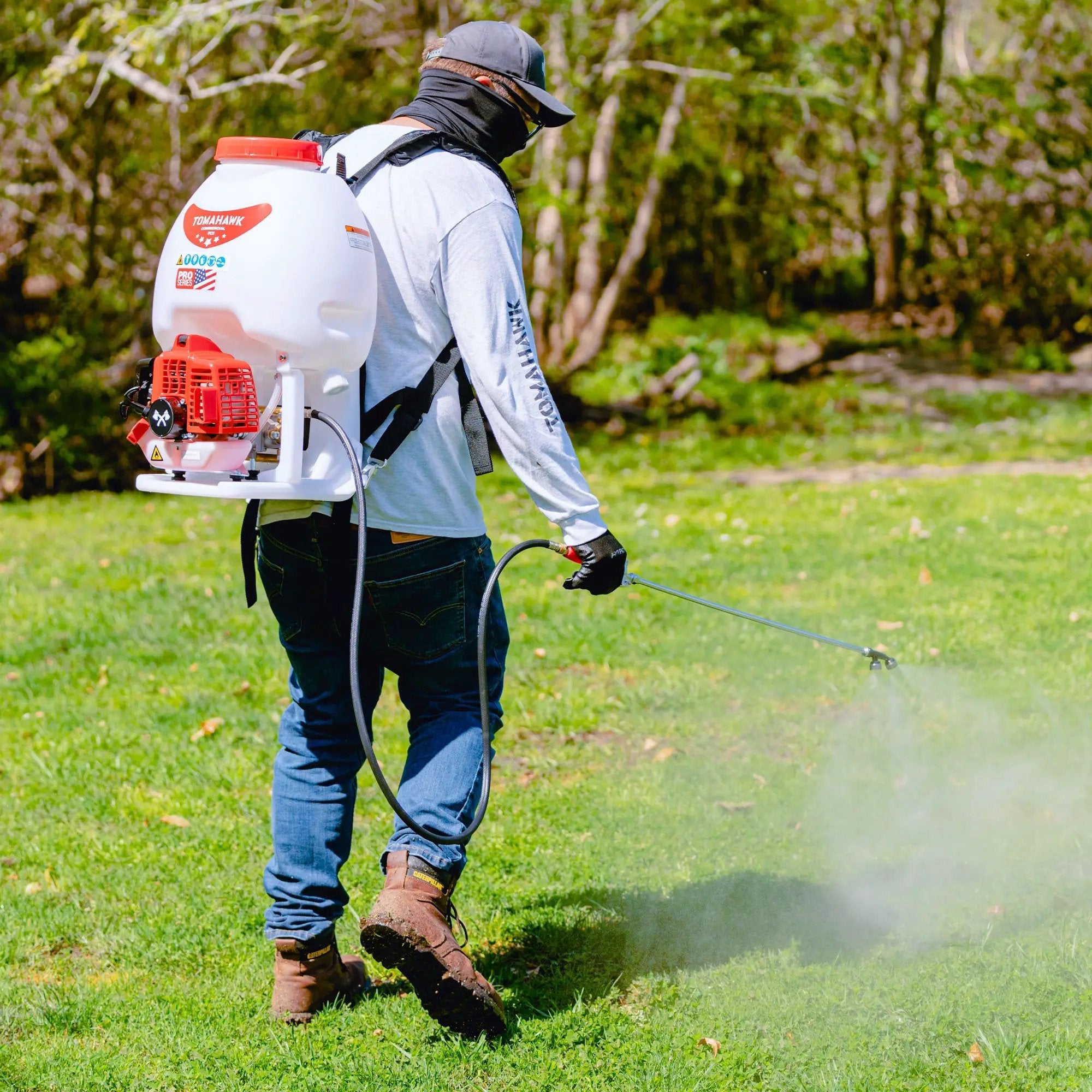 5 Gallon Gas Backpack Sprayer 450 PSI Pump with Nozzle Bundle by Tomahawk Power