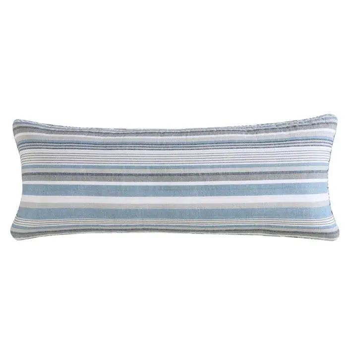 100-Percent Cotton Blue White Grey Nautical Stripes 4 Piece Daybed Cover Set by HomePacific