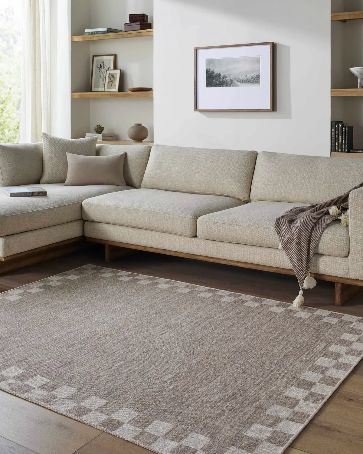 Bardot Washable Area Rug, installed in a room