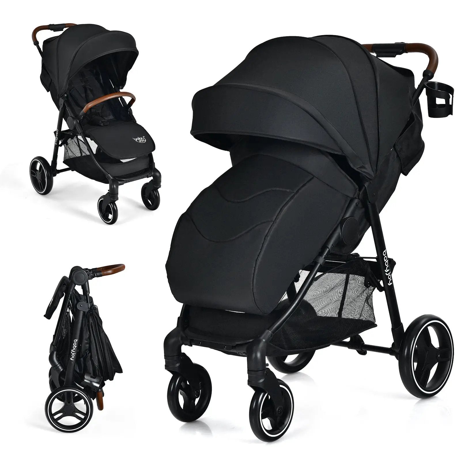 5-Point Harness Lightweight Infant Stroller with Foot Cover and Adjustable Backrest by DirectDeals