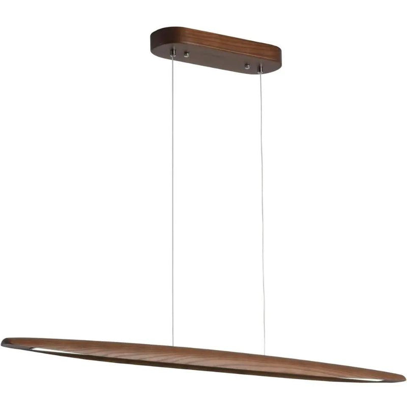 Open box YISDESIGN Wood Linear Pendant Hanging Light Fixture Minimalist Light Linear Chandelier Wood Kitchen Island Lighting 40w Dimmable for Dining R by Selzalot