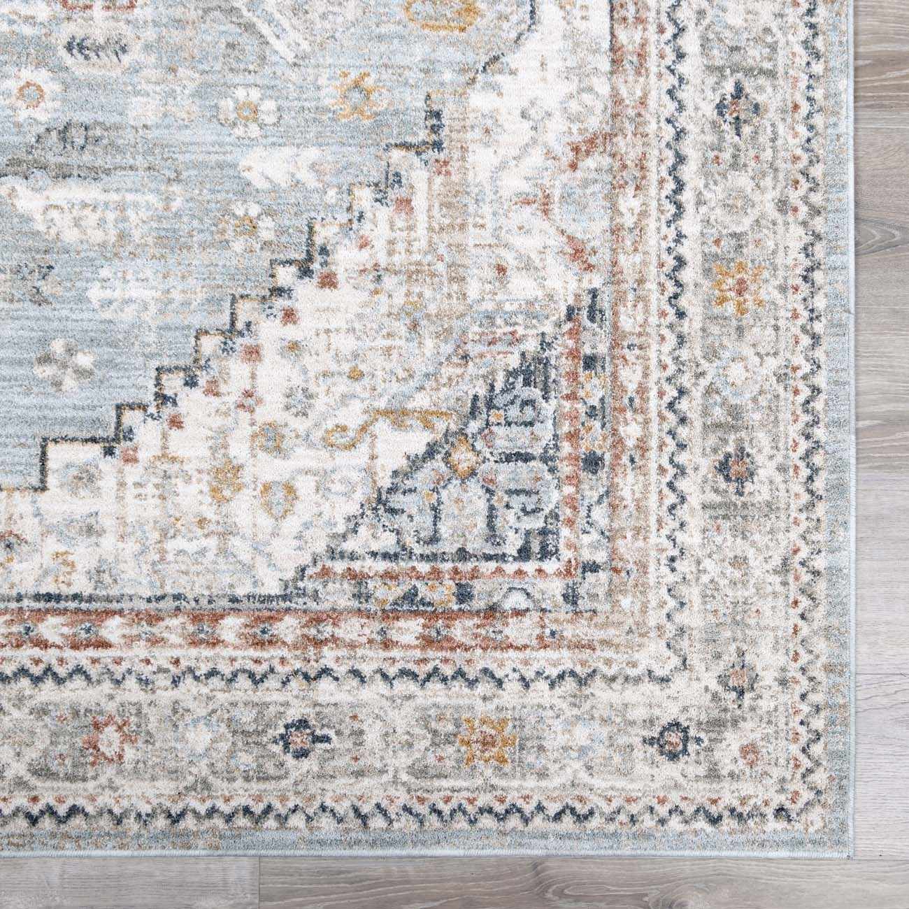 Kouta Gray Blue Area Rug by Boutique Rugs