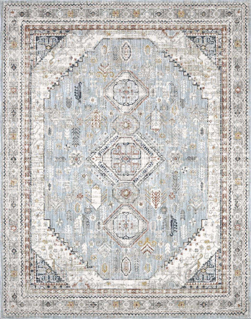 Kouta Gray Blue Area Rug by Boutique Rugs