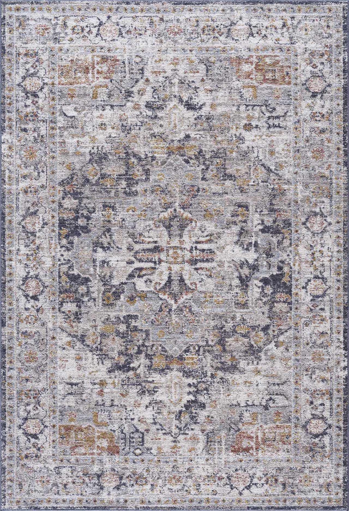Ivria Navy & Rust Area Rug