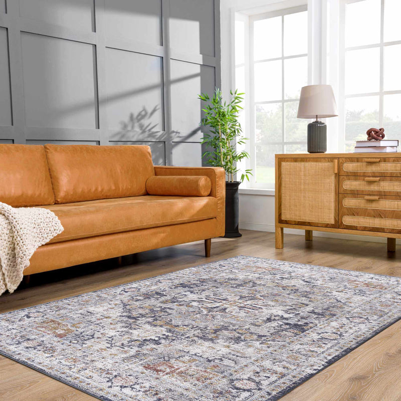 Ivria Navy & Rust Area Rug by Boutique Rugs