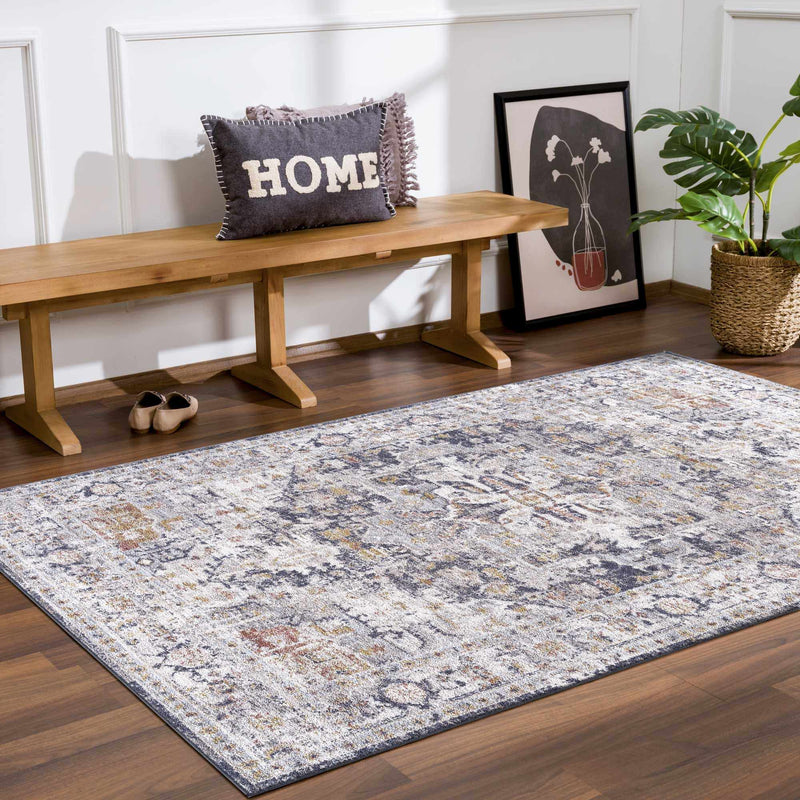 Ivria Navy & Rust Area Rug by Boutique Rugs