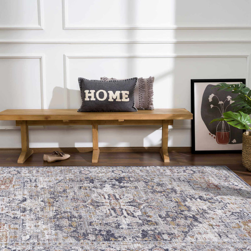Ivria Navy & Rust Area Rug by Boutique Rugs