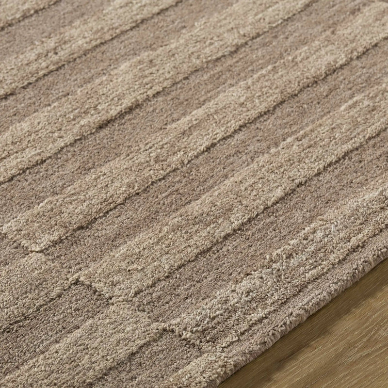 Idaho Broken-Striped Brown Area Rug by Boutique Rugs