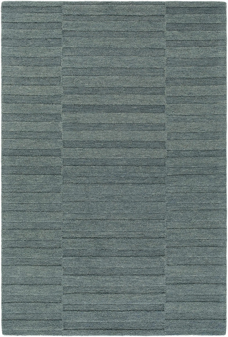 Idaho Broken-Stiped Petrol Blue Area Rug by Boutique Rugs