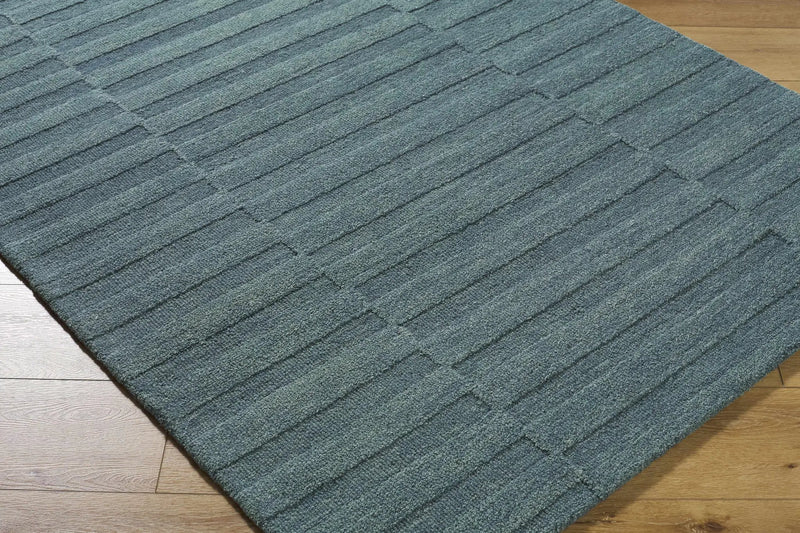 Idaho Broken-Stiped Petrol Blue Area Rug by Boutique Rugs