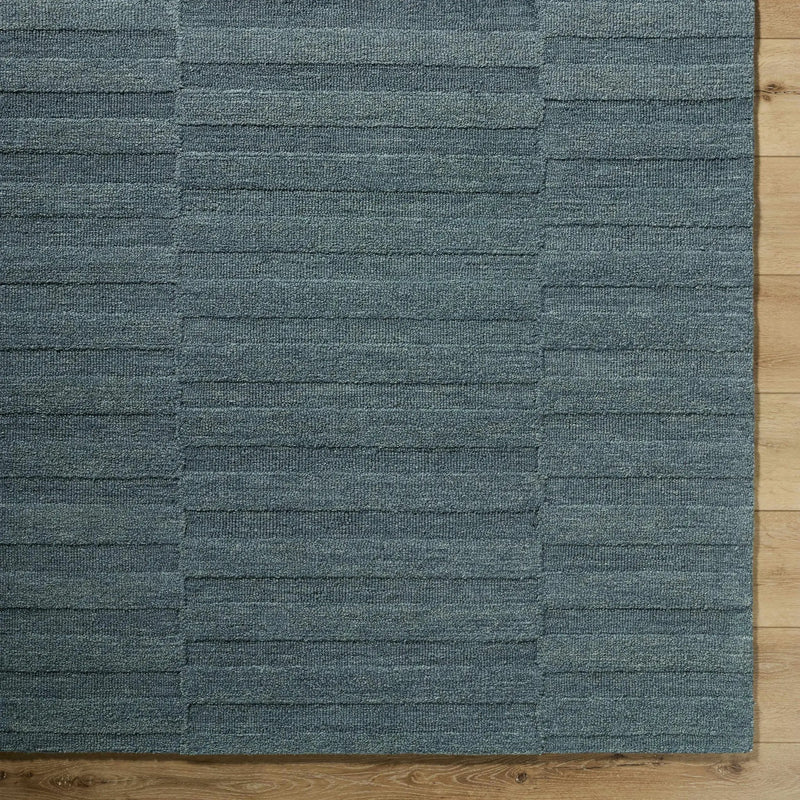 Idaho Broken-Stiped Petrol Blue Area Rug by Boutique Rugs