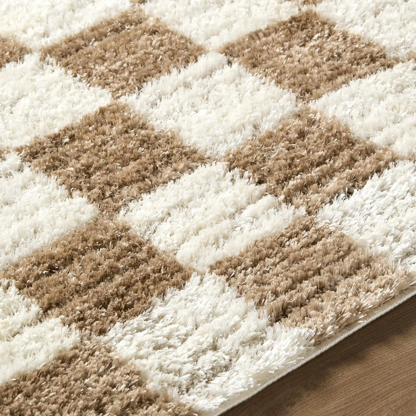 Belita Cream Luxe Shag Area Rug by Boutique Rugs