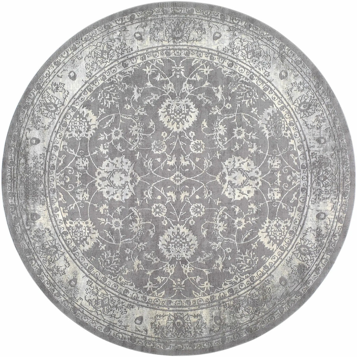 Benavides Gray Updated Traditional Tibetan Rug, photo 18 of 18