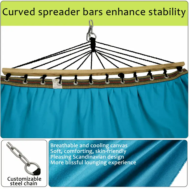 Tranquillo Universal Canvas Double Hammock for Ultimate Relaxation by Megsu