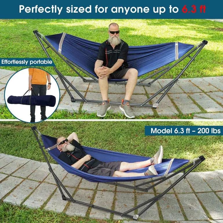 Tranquillo Original Collapsible Hammock with Stand for Ultimate Relaxation by Megsu