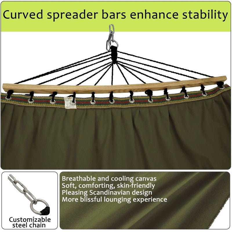 Tranquillo Universal Canvas Double Hammock for Ultimate Relaxation by Megsu