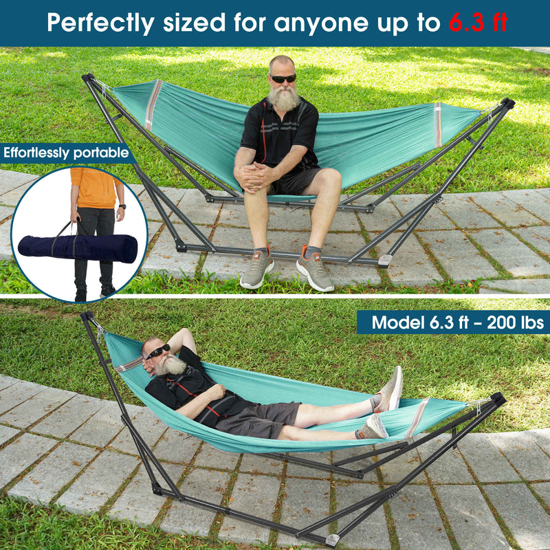 Tranquillo Original Collapsible Hammock with Stand for Ultimate Relaxation by Megsu