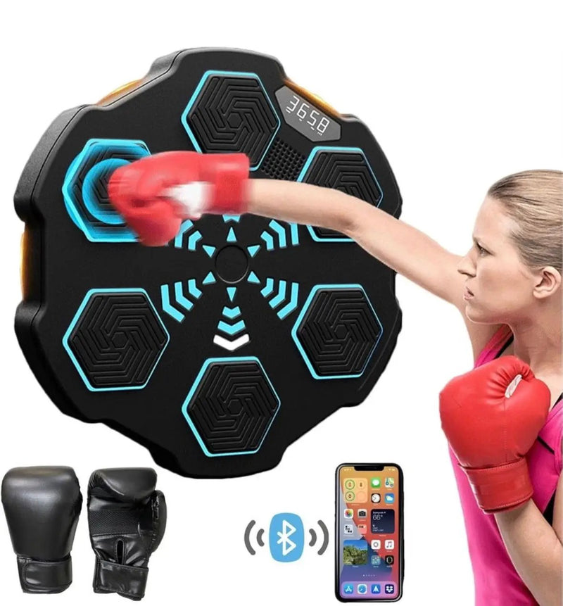 BNANDXC Wall Mounted Smart Bluetooth Music Boxing Trainer, Music Boxing Machine with Boxing Gloves, Electronic Boxing Target Workout Punching by Selzalot