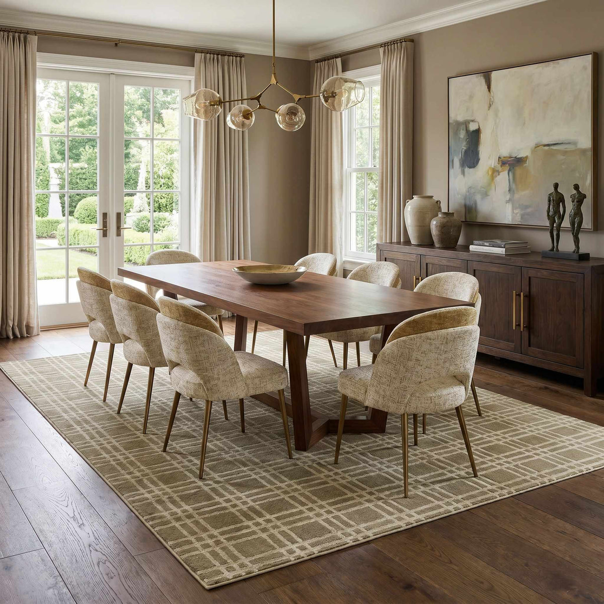 Eliseo Olive Area Rug, installed in a room 2