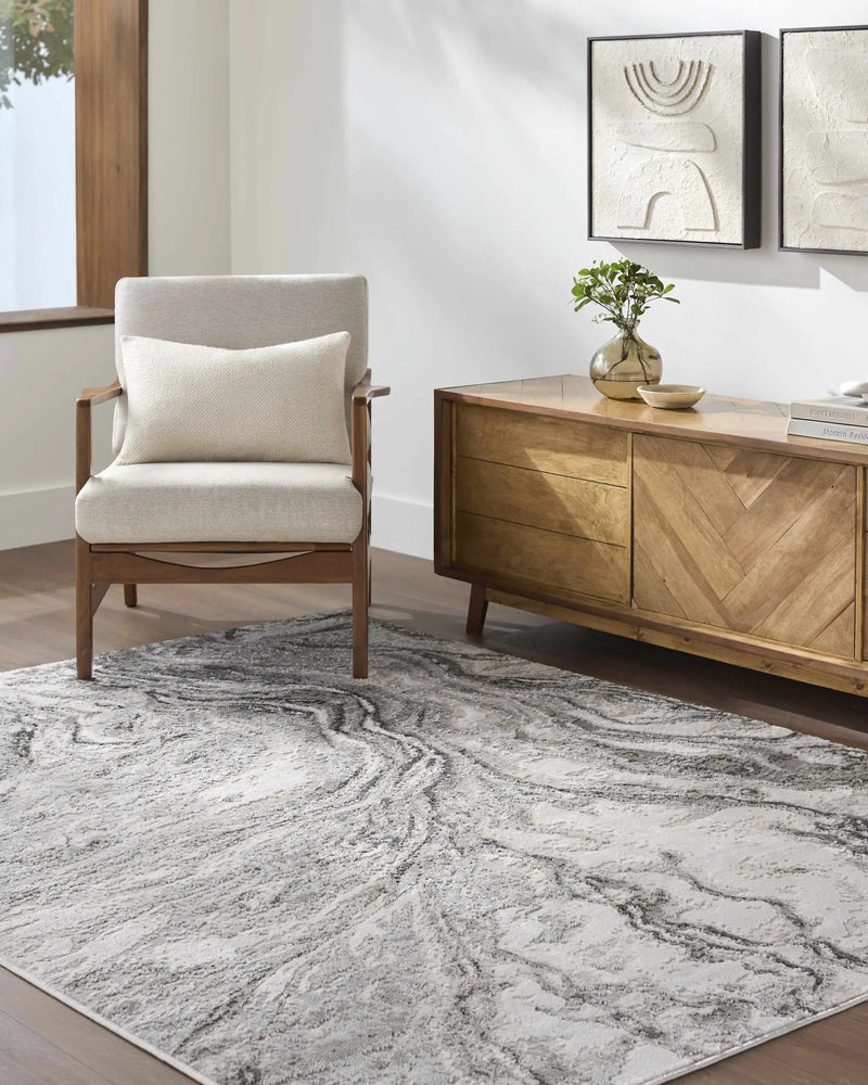 Brandi Gray Marble Area Rug by Boutique Rugs