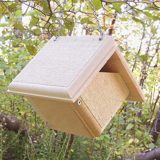 Hand Crafted Pine Wood Hanging Bird House for Carolina Wrens - Made in USA by HomePacific