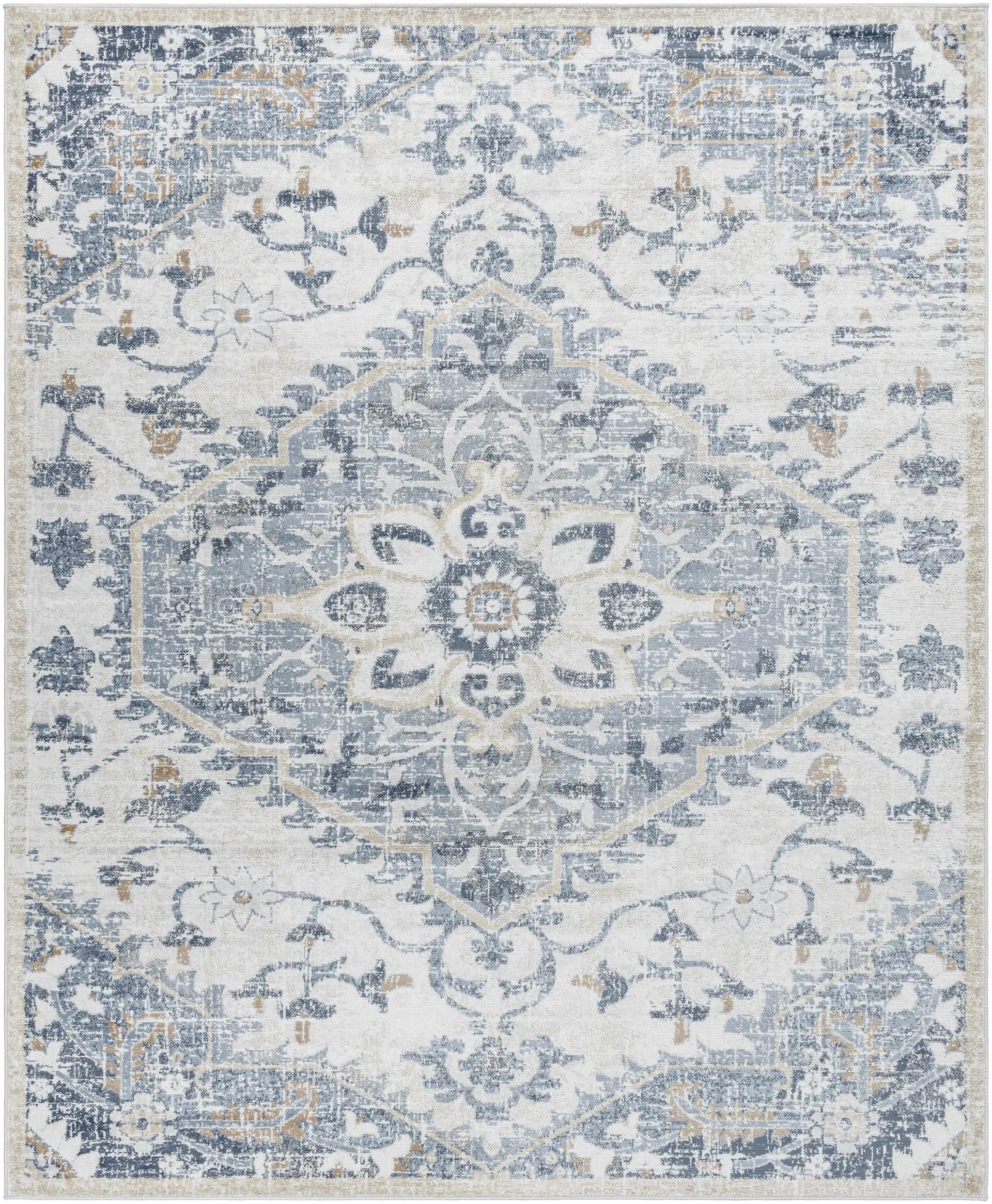 Biggleswade Denim Medallion Area Rug by Boutique Rugs
